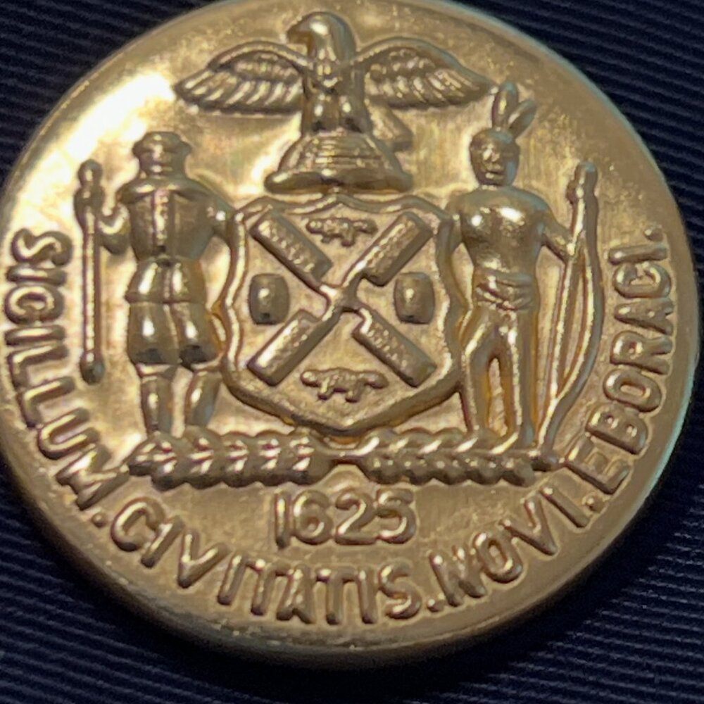 NEW YORK POLICE 1664 SIGILLUM CIVITATIS NOVI EBORACI Buttons / Coat / Jacket 40L